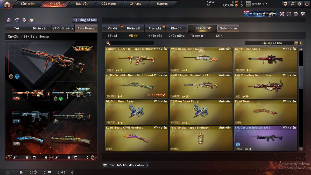 shop acc cf uy tin gia re